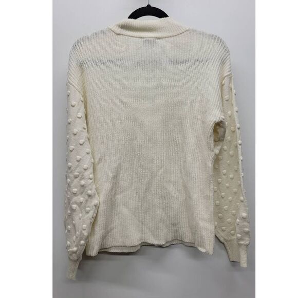 CeCe Puff Sleeve Bobble Ribbed Sweater - Picture 5 of 6